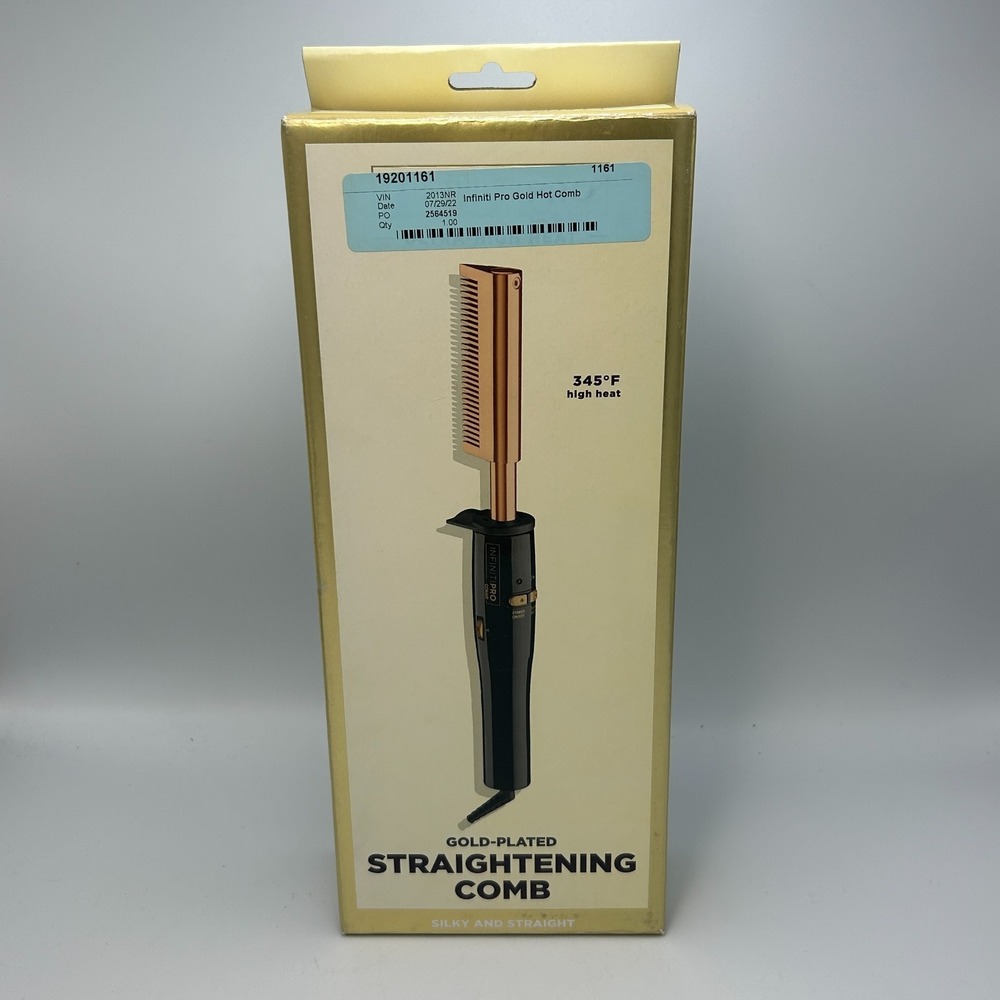 Infiniti Pro Conair Straightening Hotβ Comb Ultra High Heat Gold Plate Sleek NIB